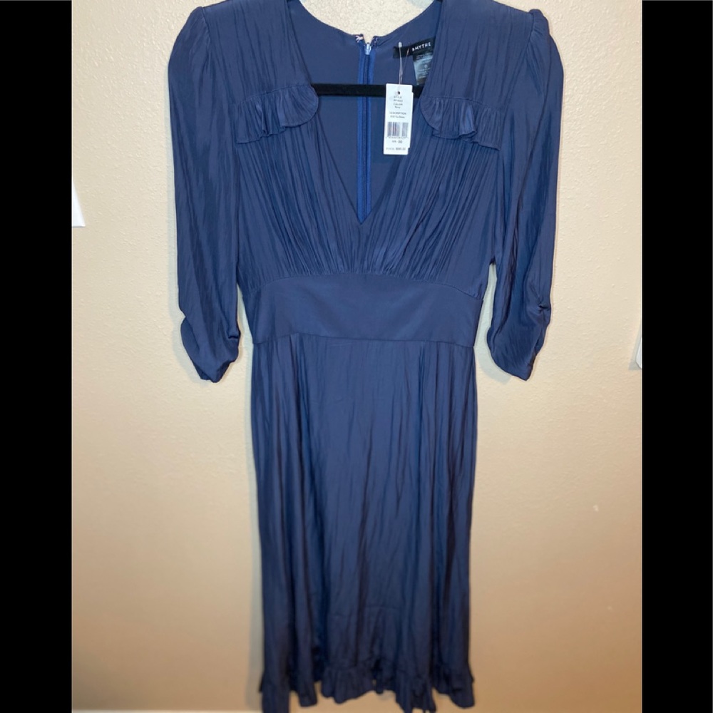 NWT-SMYTHE navy midi dress
